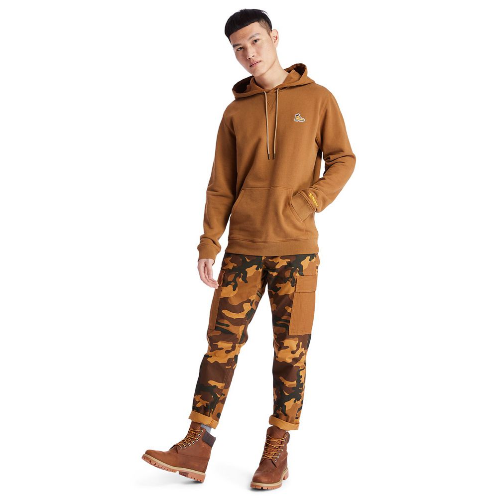 Hanorac Timberland Barbati Maro - Boot-Logo Hoodie - Romania - YMVZLA061